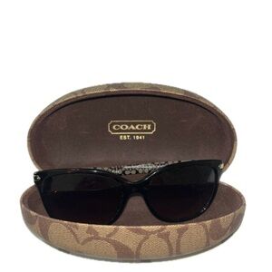 Coach Sunglasses W/ C Signature on Frames, incl. Coach Hardshell Case HC8132